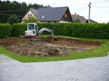 Bazén - zahájení výkopových prací