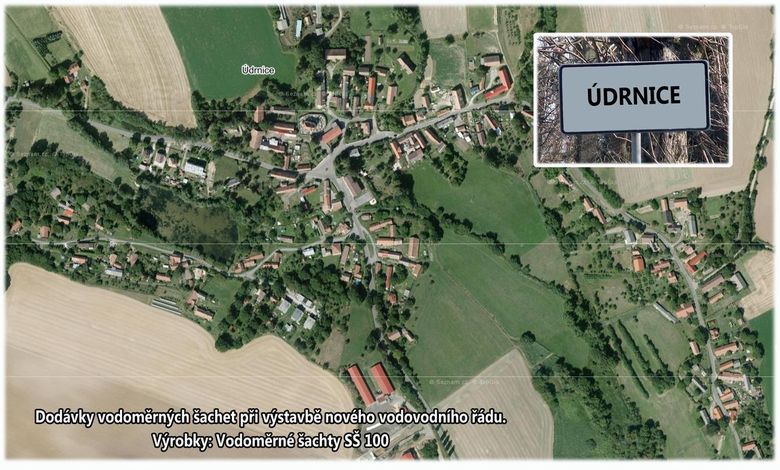 Údrnice, výstavba vodovodního řádu, vodoměrné šachty SŠ 100