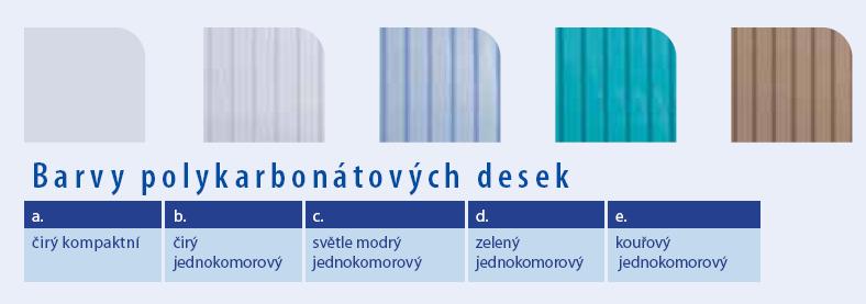 Barvy polykarbonatových desek