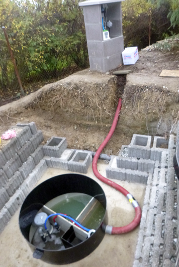 Terénní úpravy kolem ČOV EKO SBR BIO při hlubokém uložení