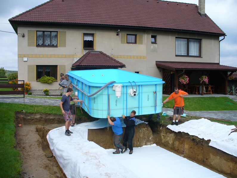 Bazén - usazení do výkopu