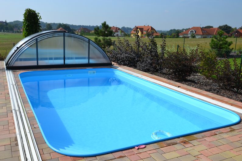 Bazén se zastřešením (barva Antracit)