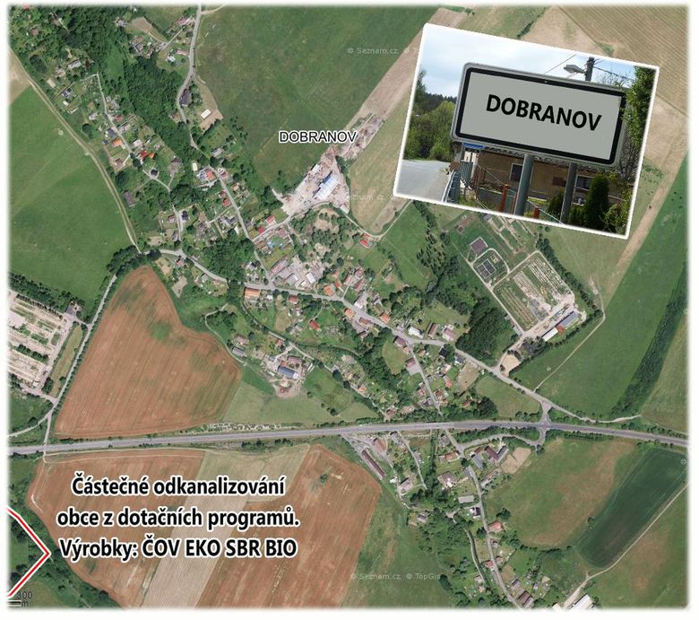 Dobranov, odkanalizování obce, ČOV EKO SBR BIO