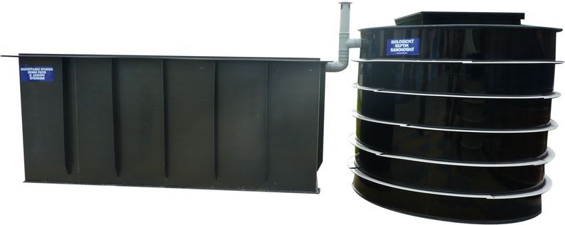 Samonosný septik a zemní filtr