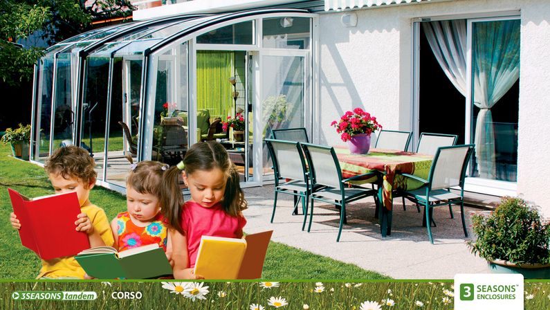 Zastřešení Corso, kompakt, bílý profil