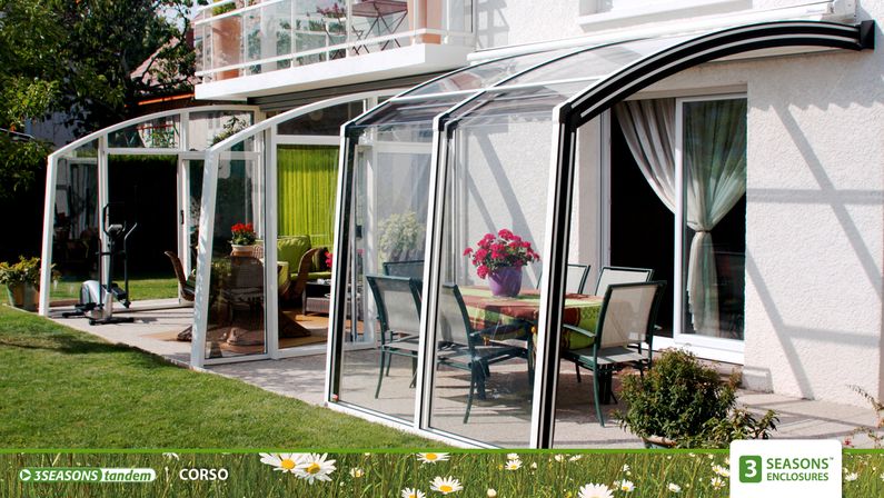 Zastřešení Corso, kompakt, bílý profil