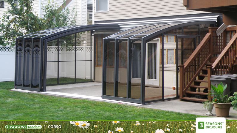 Zastřešení Corso, bronzový kompakt, profil antracit