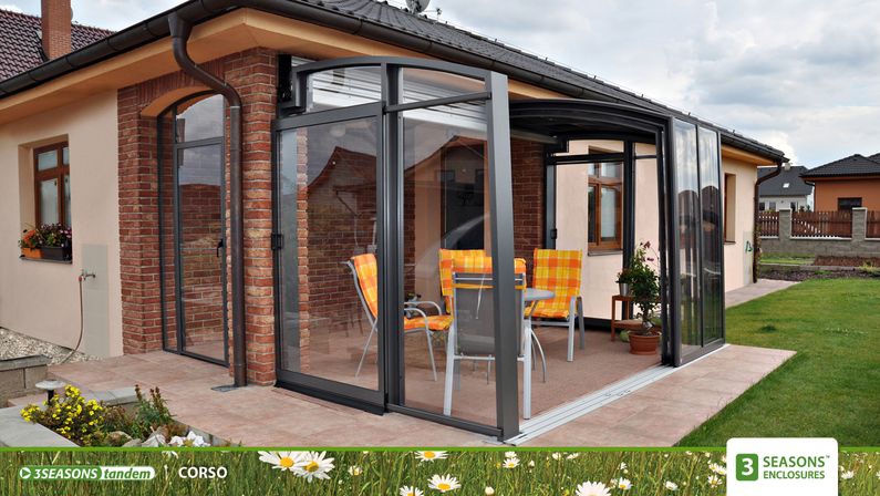 Zastřešení Corso, kompakt, profil antracit