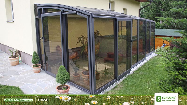 Zastřešení Corso, kompakt, profil antracit