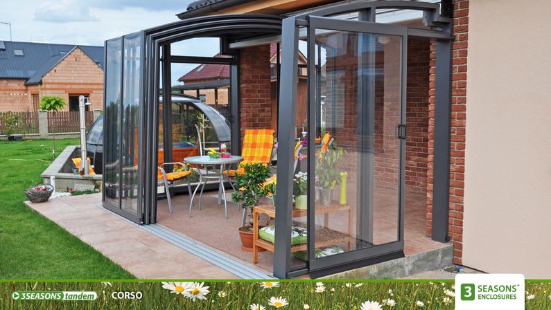 Zastřešení Corso, kompakt, profil antracit