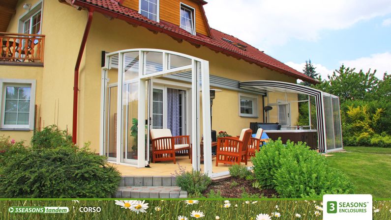 Zastřešení Corso, kompakt, bílý profil