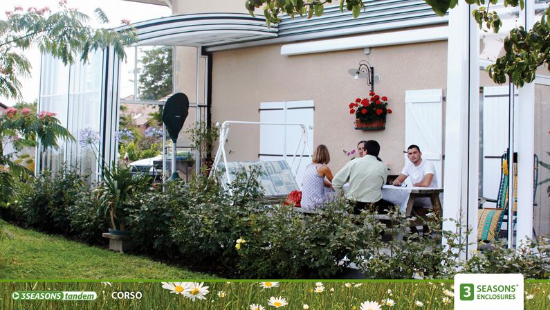 Zastřešení Corso, kompakt, bílý profil