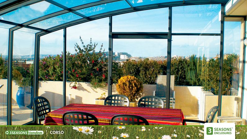 Zastřešení Corso, kompakt, profil antracit