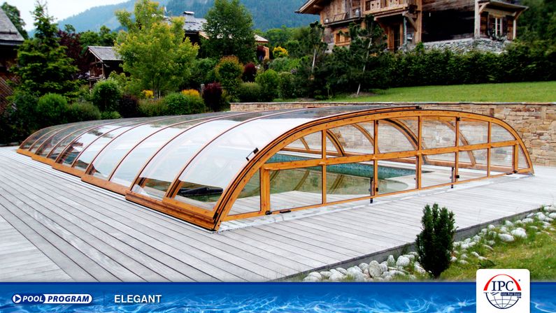 Zastřešení Elegant, kompaktní polykarbonát, dřevodekor