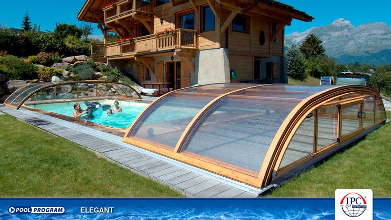 Zastřešení Elegant, kompakt, dřevodekor