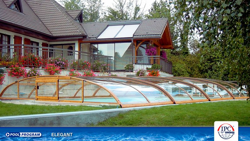 Zastřešení Elegant, kompakt, dřevodekor