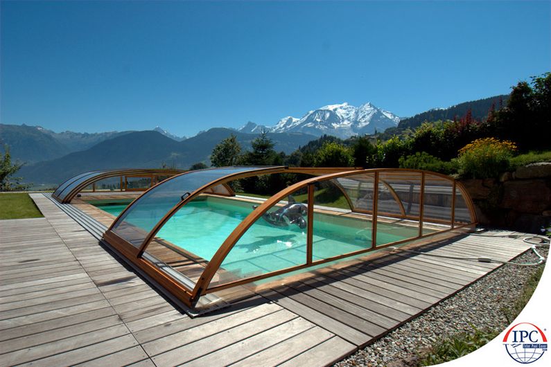 Zastřešení Elegant, kompakt, dřevodekor