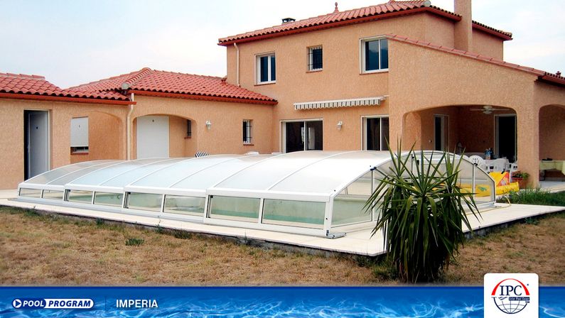 Zastřešení Imperia, čirý polykarbonát, stříbrný profil