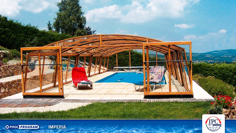 Zastřešení Imperia - zvýšeno, dřevodekor