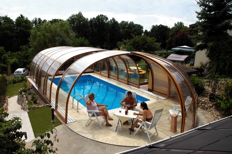 Zastřešení Olympic, bronzový kompakt, profil dřevodekor