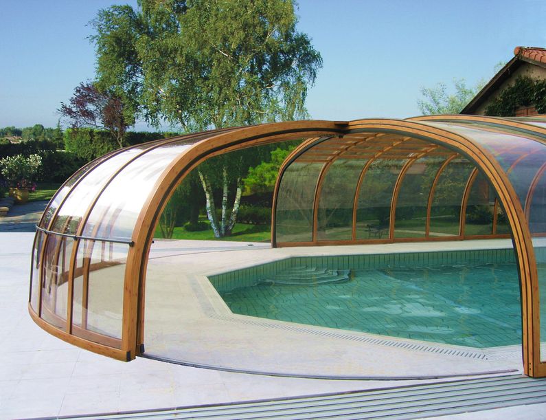 Zastřešení Olympic, bronzový kompakt, profil dřevodekor