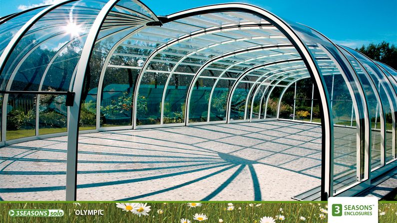 Zastřešení Olympic, kompakt, profil stříbrný