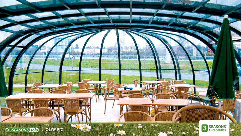 Zastřešení Olympic, kompakt, profil zelený