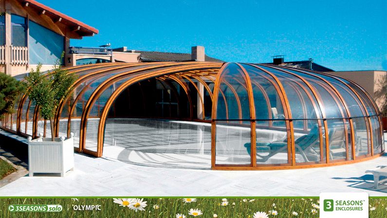 Zastřešení Olympic, kompakt, profil dřevodekor