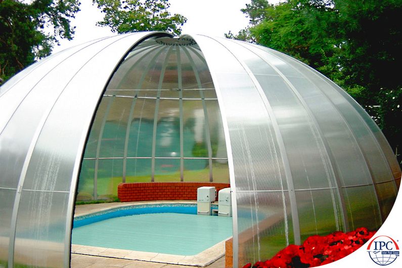 Zastřešení Orient, čirý polykarbonát, stříbrný profil