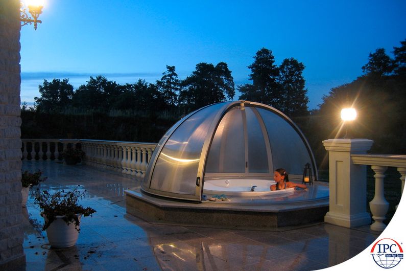 Zastřešení Orient, čirý polykarbonát, stříbrný profil