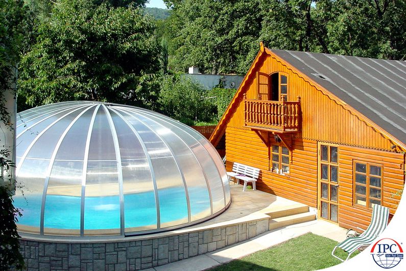 Zastřešení Orient, čirý polykarbonát, stříbrný profil