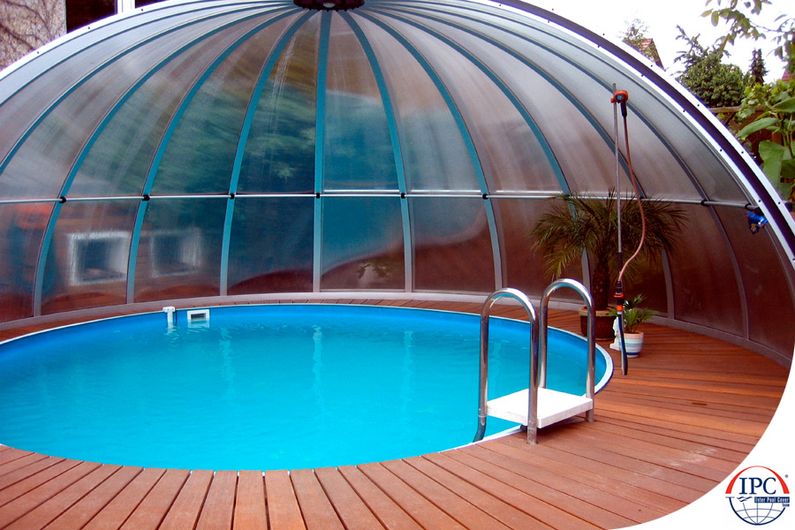 Zastřešení Orient, čirý polykarbonát, stříbrný profil