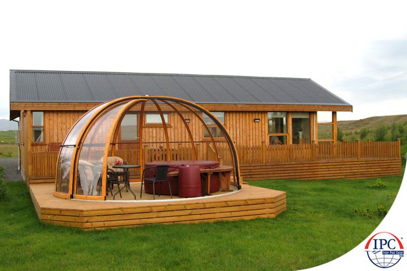 Zastřešení Orient, kompakt, profil dřevodekor