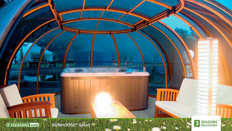 Zastřešení Sunhouse, bronzový kompakt, profil dřevodekor