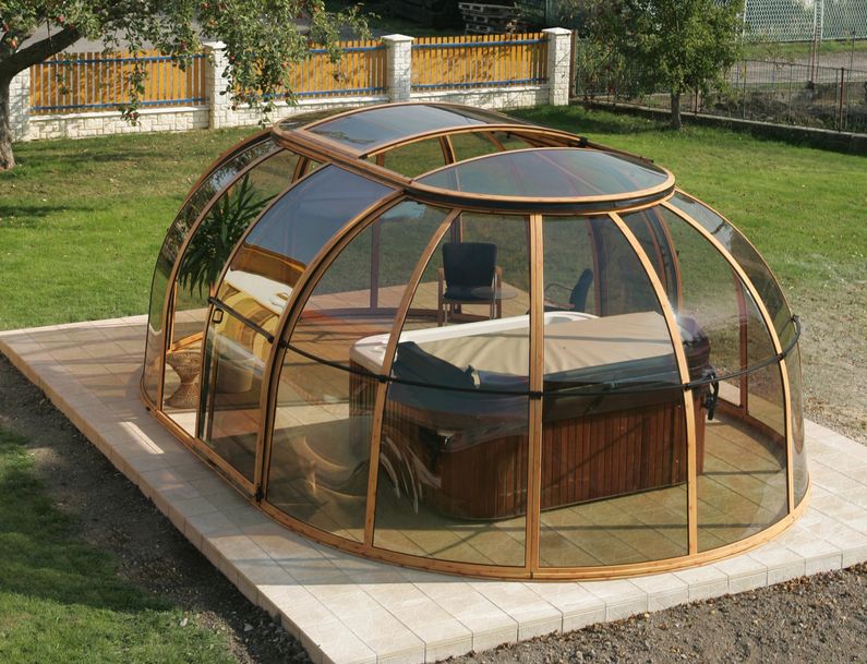 Zastřešení Sunhouse, bronzový kompakt, profil dřevodekor