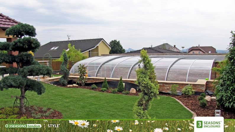 Zastřešení Style, kompakt, stříbrný profil