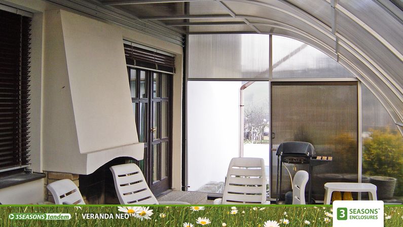 Zastřešení Veranda, kompakt, béžový profil