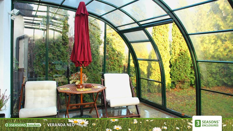 Zastřešení Veranda, kompakt, zelený profil