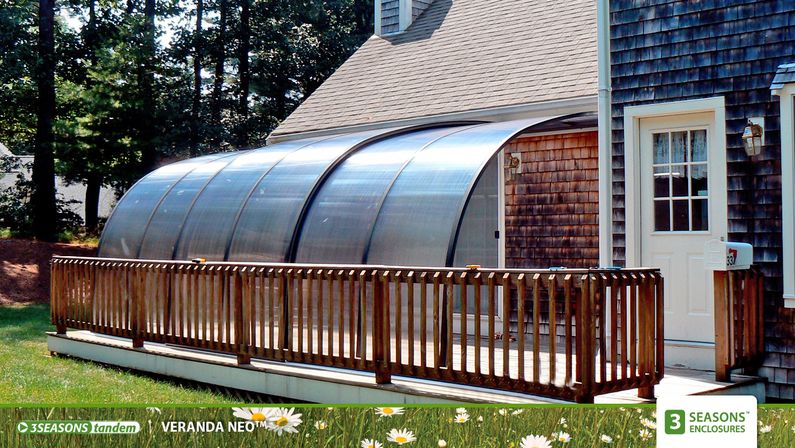 Zastřešení Veranda, čirý polykarbonát, profil antracit