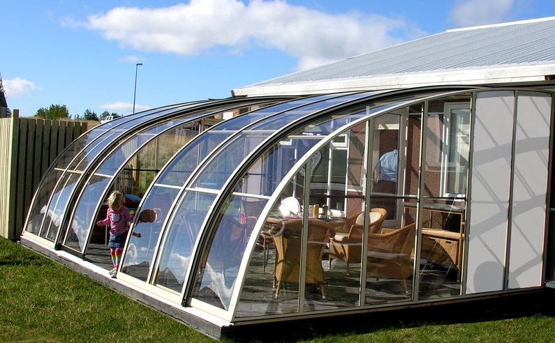 Zastřešení Veranda, kompakt, béžový profil