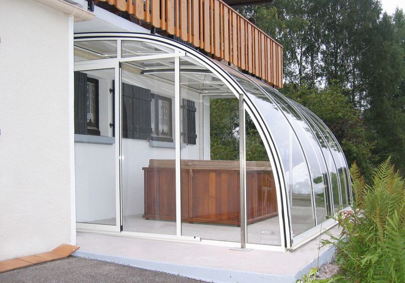 Zastřešení Veranda, kompakt, bílý profil