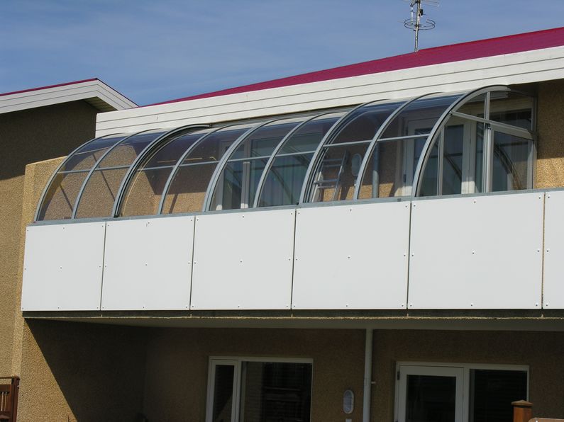 Zastřešení Veranda, kompakt, stříbrný profil