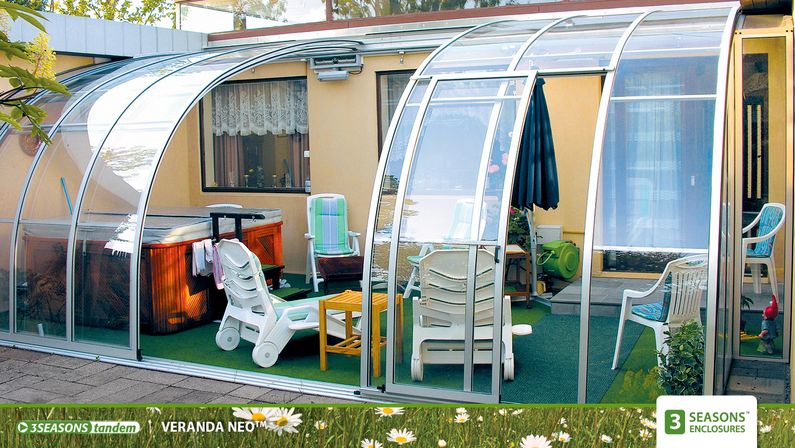 Zastřešení Veranda, kompakt, bílý profil