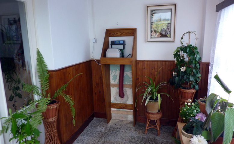 Umístění řídící jednotky ČOV EKO SBR BIO uvnitř domu