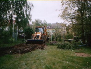 Místo pro stavbu bazénu